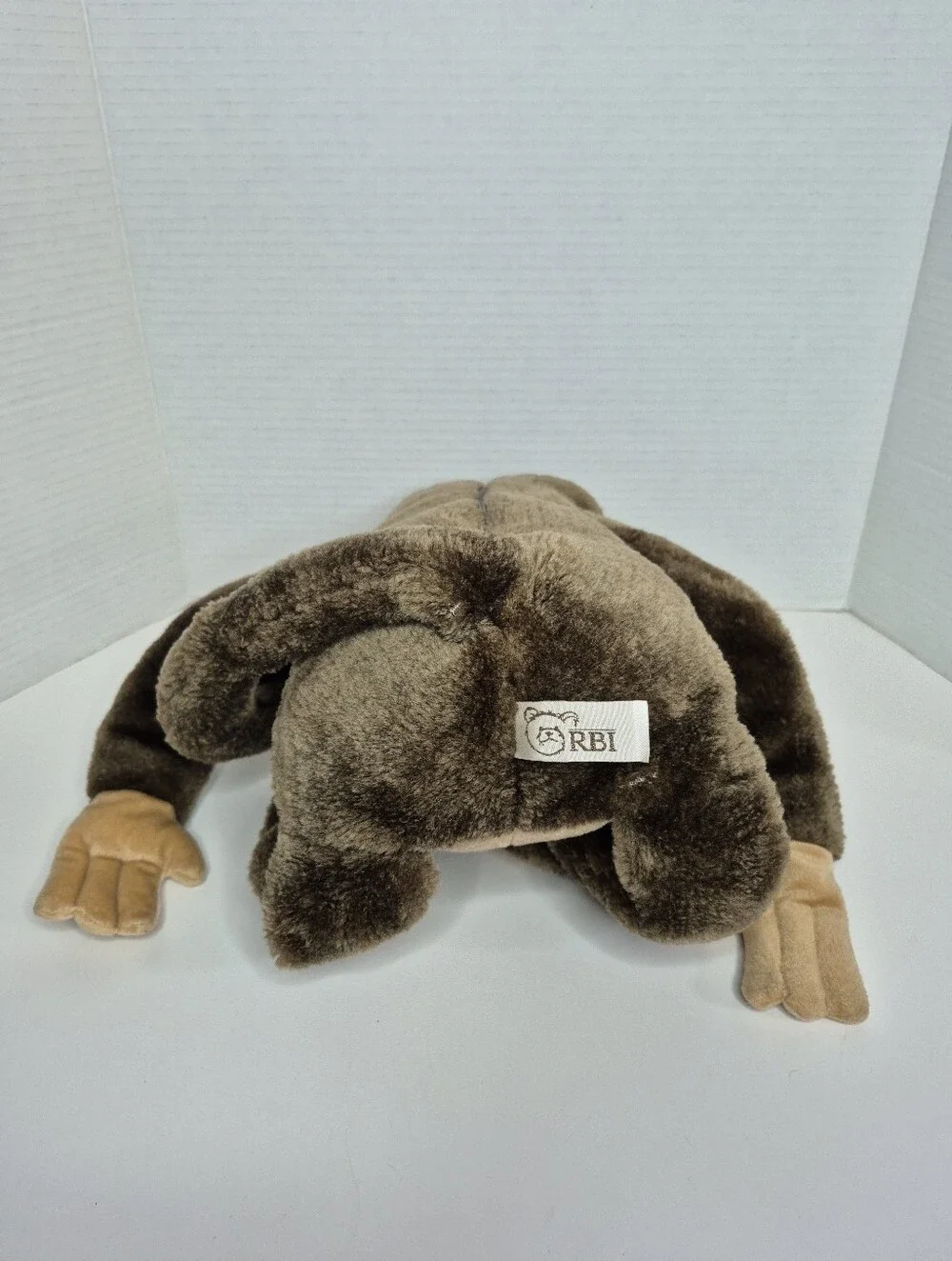 Monkey Stuffed Animal Puppet with Zipper Pouch